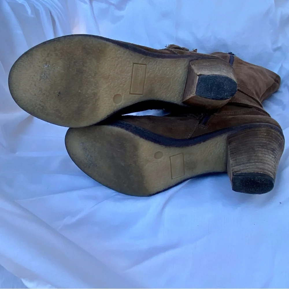 La CANADIENNE Vintage 90s Brown Oiled Suede Fall Winter boot brown suede - Picture 5 of 10